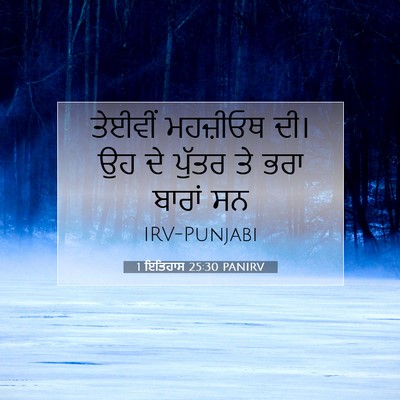 Picture 07 - 1 ਇਤਿਹਾਸ 25:30 PANIRV - ਤੇਈਵੀਂ ਮਹਜ਼ੀਓਥ - Bible Verse Picture