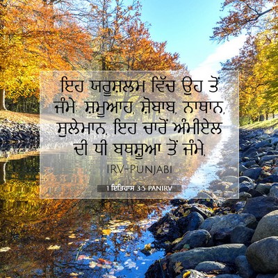 Picture 07 - 1 ਇਤਿਹਾਸ 3:5 PANIRV - ਇਹ ਯਰੂਸ਼ਲਮ ਵਿੱਚ ਉਹ - Bible Verse Picture