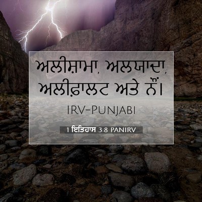 Picture 07 - 1 ਇਤਿਹਾਸ 3:8 PANIRV - ਅਲੀਸ਼ਾਮਾ, ਅਲਯਾਦਾ, - Bible Verse Picture