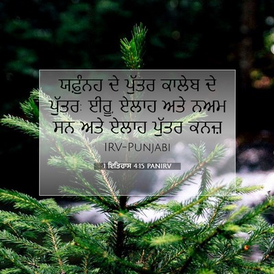 Picture 07 - 1 ਇਤਿਹਾਸ 4:15 PANIRV - ਯਫ਼ੁੰਨਹ ਦੇ ਪੁੱਤਰ - Bible Verse Picture