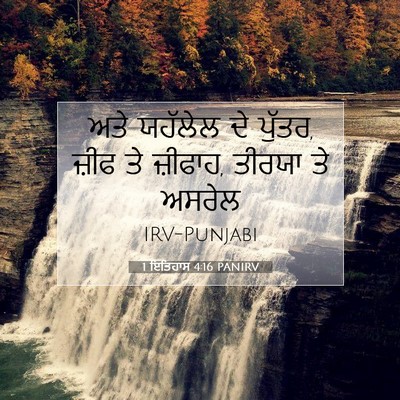 Picture 07 - 1 ਇਤਿਹਾਸ 4:16 PANIRV - ਅਤੇ ਯਹੱਲੇਲ ਦੇ - Bible Verse Picture