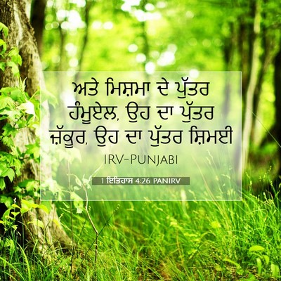 Picture 07 - 1 ਇਤਿਹਾਸ 4:26 PANIRV - ਅਤੇ ਮਿਸ਼ਮਾ ਦੇ - Bible Verse Picture