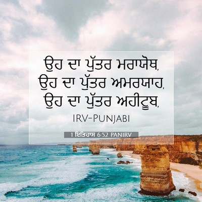 Picture 07 - 1 ਇਤਿਹਾਸ 6:52 PANIRV - ਉਹ ਦਾ ਪੁੱਤਰ ਮਰਾਯੋਥ, - Bible Verse Picture