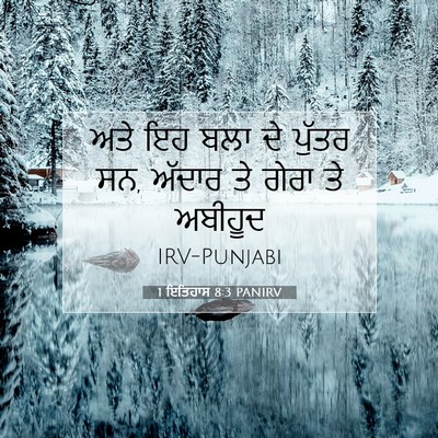 Picture 07 - 1 ਇਤਿਹਾਸ 8:3 PANIRV - ਅਤੇ ਇਹ ਬਲਾ ਦੇ ਪੁੱਤਰ - Bible Verse Picture