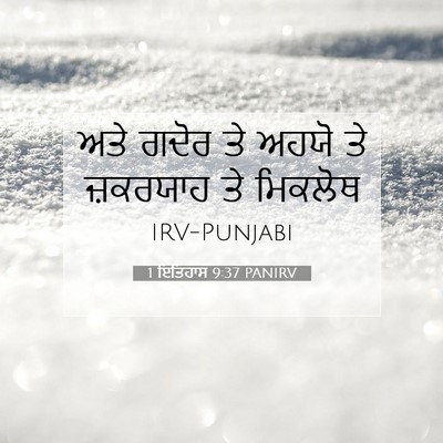 Picture 07 - 1 ਇਤਿਹਾਸ 9:37 PANIRV - ਅਤੇ ਗਦੋਰ ਤੇ ਅਹਯੋ ਤੇ - Bible Verse Picture