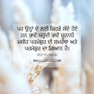 Picture 07 - 1 ਕੁਰਿੰਥੀਆਂ 1:24 PANIRV - ਪਰ ਉਨ੍ਹਾਂ ਦੇ ਲਈ - Bible Verse Picture