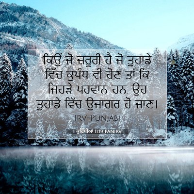 Picture 07 - 1 ਕੁਰਿੰਥੀਆਂ 11:19 PANIRV - ਕਿਉਂ ਜੋ ਜ਼ਰੂਰੀ ਹੈ - Bible Verse Picture