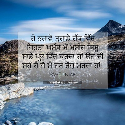 Picture 07 - 1 ਕੁਰਿੰਥੀਆਂ 15:31 PANIRV - ਹੇ ਭਰਾਵੋ, ਤੁਹਾਡੇ - Bible Verse Picture