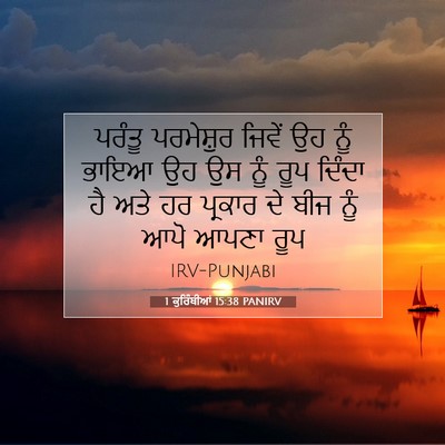 Picture 07 - 1 ਕੁਰਿੰਥੀਆਂ 15:38 PANIRV - ਪਰੰਤੂ ਪਰਮੇਸ਼ੁਰ - Bible Verse Picture