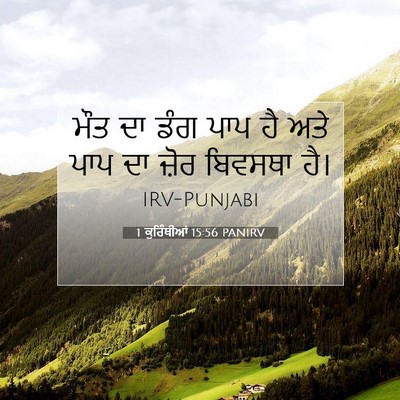 Picture 07 - 1 ਕੁਰਿੰਥੀਆਂ 15:56 PANIRV - ਮੌਤ ਦਾ ਡੰਗ ਪਾਪ ਹੈ - Bible Verse Picture