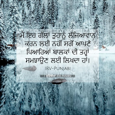 Picture 07 - 1 ਕੁਰਿੰਥੀਆਂ 4:14 PANIRV - ਮੈਂ ਇਹ ਗੱਲਾਂ - Bible Verse Picture