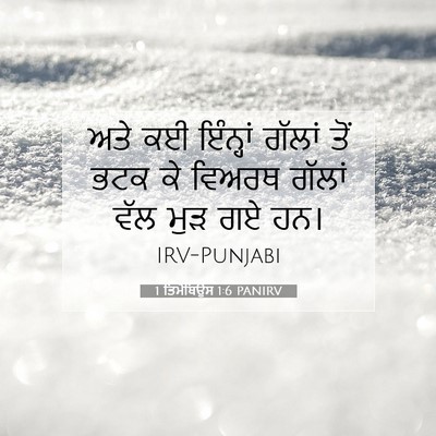 Picture 07 - 1 ਤਿਮੋਥਿਉਸ 1:6 PANIRV - ਅਤੇ ਕਈ ਇੰਨ੍ਹਾਂ - Bible Verse Picture