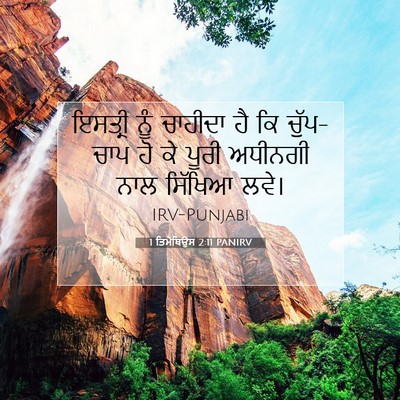 Picture 07 - 1 ਤਿਮੋਥਿਉਸ 2:11 PANIRV - ਇਸਤ੍ਰੀ ਨੂੰ ਚਾਹੀਦਾ - Bible Verse Picture