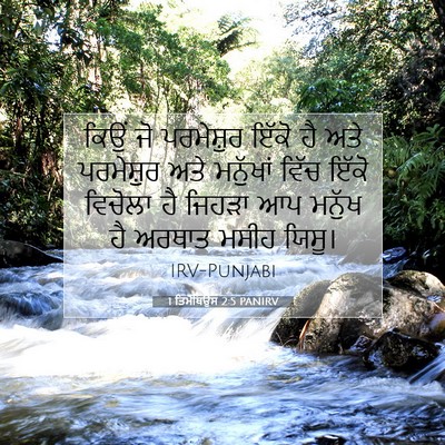 Picture 07 - 1 ਤਿਮੋਥਿਉਸ 2:5 PANIRV - ਕਿਉਂ ਜੋ ਪਰਮੇਸ਼ੁਰ - Bible Verse Picture