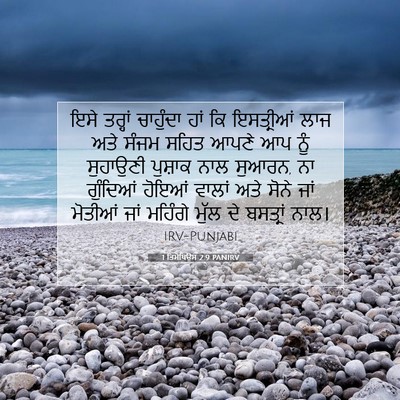 Picture 07 - 1 ਤਿਮੋਥਿਉਸ 2:9 PANIRV - ਇਸੇ ਤਰ੍ਹਾਂ - Bible Verse Picture
