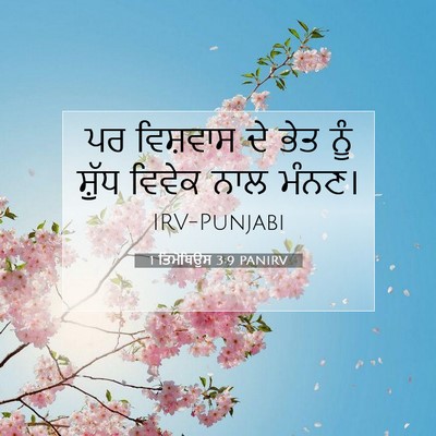 Picture 07 - 1 ਤਿਮੋਥਿਉਸ 3:9 PANIRV - ਪਰ ਵਿਸ਼ਵਾਸ ਦੇ ਭੇਤ - Bible Verse Picture