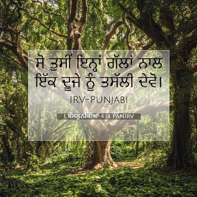 Picture 07 - 1 ਥੱਸਲੁਨੀਕੀਆਂ 4:18 PANIRV - ਸੋ ਤੁਸੀਂ ਇਨ੍ਹਾਂ - Bible Verse Picture