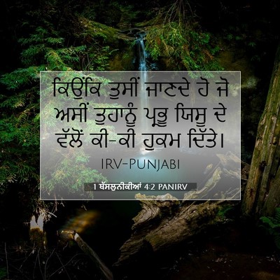 Picture 07 - 1 ਥੱਸਲੁਨੀਕੀਆਂ 4:2 PANIRV - ਕਿਉਂਕਿ ਤੁਸੀਂ - Bible Verse Picture