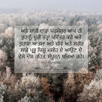 Picture 07 - 1 ਥੱਸਲੁਨੀਕੀਆਂ 5:23 PANIRV - ਅਤੇ ਸ਼ਾਂਤੀ ਦਾਤਾ - Bible Verse Picture