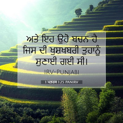 Picture 07 - 1 ਪਤਰਸ 1:25 PANIRV - ਅਤੇ ਇਹ ਉਹੋ ਬਚਨ ਹੈ - Bible Verse Picture