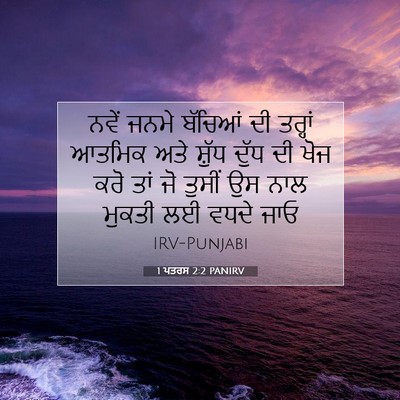 Picture 07 - 1 ਪਤਰਸ 2:2 PANIRV - ਨਵੇਂ ਜਨਮੇ ਬੱਚਿਆਂ - Bible Verse Picture