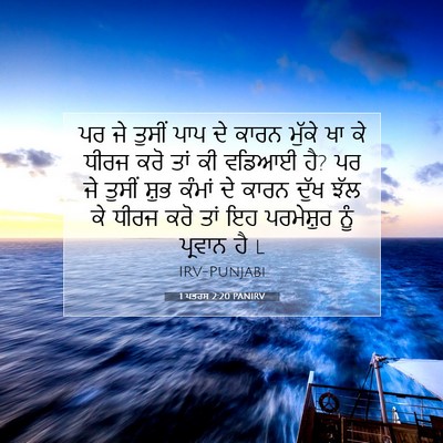 Picture 07 - 1 ਪਤਰਸ 2:20 PANIRV - ਪਰ ਜੇ ਤੁਸੀਂ ਪਾਪ ਦੇ - Bible Verse Picture