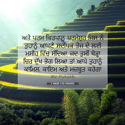 Picture 07 - 1 ਪਤਰਸ 5:10 PANIRV - ਅਤੇ ਪਰਮ ਕਿਰਪਾਲੂ - Bible Verse Picture