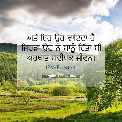 Picture 07 - 1 ਯੂਹੰਨਾ 2:25 PANIRV - ਅਤੇ ਇਹ ਉਹ ਵਾਇਦਾ ਹੈ, - Bible Verse Picture