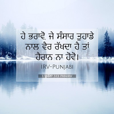 Picture 07 - 1 ਯੂਹੰਨਾ 3:13 PANIRV - ਹੇ ਭਰਾਵੋ, ਜੇ ਸੰਸਾਰ - Bible Verse Picture