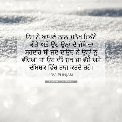 Picture 07 - 1 ਰਾਜਿਆਂ 11:24 PANIRV - ਉਸ ਨੇ ਆਪਣੇ ਨਾਲ - Bible Verse Picture