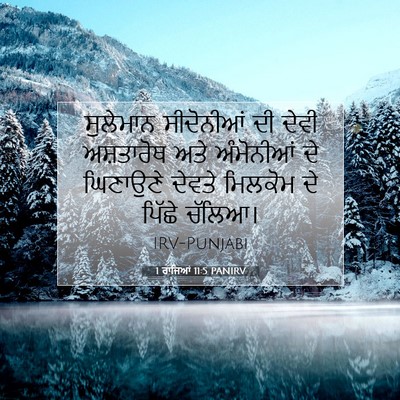 Picture 07 - 1 ਰਾਜਿਆਂ 11:5 PANIRV - ਸੁਲੇਮਾਨ ਸੀਦੋਨੀਆਂ - Bible Verse Picture