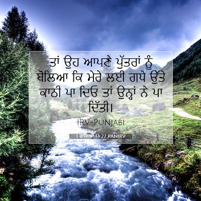 Picture 07 - 1 ਰਾਜਿਆਂ 13:27 PANIRV - ਤਾਂ ਉਹ ਆਪਣੇ - Bible Verse Picture