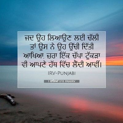 Picture 07 - 1 ਰਾਜਿਆਂ 17:11 PANIRV - ਜਦ ਉਹ ਲਿਆਉਣ ਲਈ ਚੱਲੀ - Bible Verse Picture