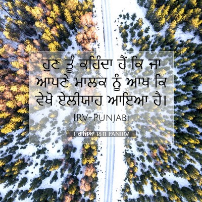 Picture 07 - 1 ਰਾਜਿਆਂ 18:11 PANIRV - ਹੁਣ ਤੂੰ ਕਹਿੰਦਾ ਹੈਂ - Bible Verse Picture
