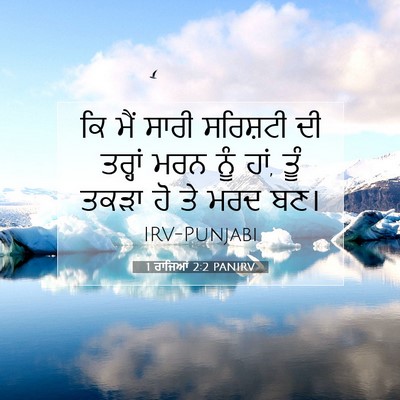 Picture 07 - 1 ਰਾਜਿਆਂ 2:2 PANIRV - ਕਿ ਮੈਂ ਸਾਰੀ - Bible Verse Picture
