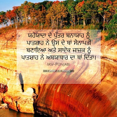 Picture 07 - 1 ਰਾਜਿਆਂ 2:35 PANIRV - ਯਹੋਯਾਦਾ ਦੇ ਪੁੱਤਰ - Bible Verse Picture