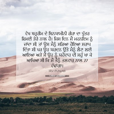 Picture 07 - 1 ਰਾਜਿਆਂ 2:8 PANIRV - ਵੇਖ ਬਹੁਰੀਮ ਦੇ - Bible Verse Picture