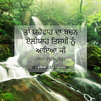 Picture 07 - 1 ਰਾਜਿਆਂ 21:28 PANIRV - ਤਾਂ ਯਹੋਵਾਹ ਦਾ ਬਚਨ - Bible Verse Picture