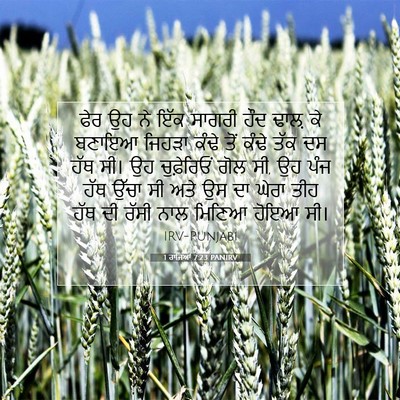 Picture 07 - 1 ਰਾਜਿਆਂ 7:23 PANIRV - ਫੇਰ ਉਹ ਨੇ ਇੱਕ ਸਾਗਰੀ - Bible Verse Picture