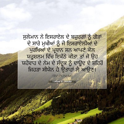 Picture 07 - 1 ਰਾਜਿਆਂ 8:1 PANIRV - ਸੁਲੇਮਾਨ ਨੇ ਇਸਰਾਏਲ - Bible Verse Picture