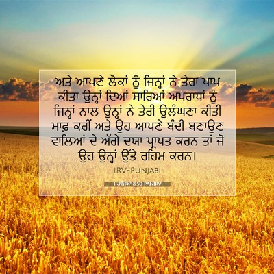 Picture 07 - 1 ਰਾਜਿਆਂ 8:50 PANIRV - ਅਤੇ ਆਪਣੇ ਲੋਕਾਂ ਨੂੰ - Bible Verse Picture
