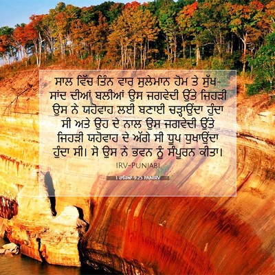 Picture 07 - 1 ਰਾਜਿਆਂ 9:25 PANIRV - ਸਾਲ ਵਿੱਚ ਤਿੰਨ ਵਾਰ - Bible Verse Picture
