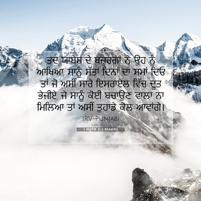 Picture 07 - 1 ਸਮੂਏਲ 11:3 PANIRV - ਤਦ ਯਾਬੇਸ਼ ਦੇ - Bible Verse Picture