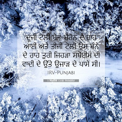 Picture 07 - 1 ਸਮੂਏਲ 13:18 PANIRV - ਦੂਜੀ ਟੋਲੀ - Bible Verse Picture