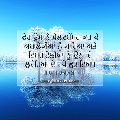 Picture 07 - 1 ਸਮੂਏਲ 14:48 PANIRV - ਫੇਰ ਉਸ ਨੇ - Bible Verse Picture