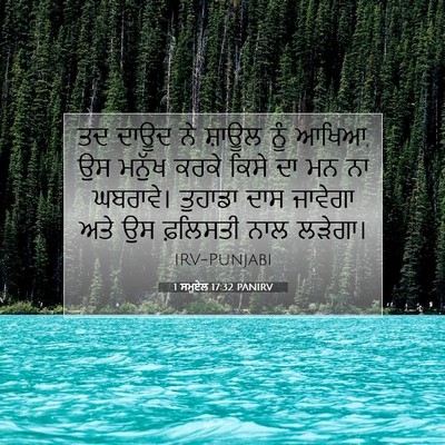 Picture 07 - 1 ਸਮੂਏਲ 17:32 PANIRV - ਤਦ ਦਾਊਦ ਨੇ ਸ਼ਾਊਲ - Bible Verse Picture