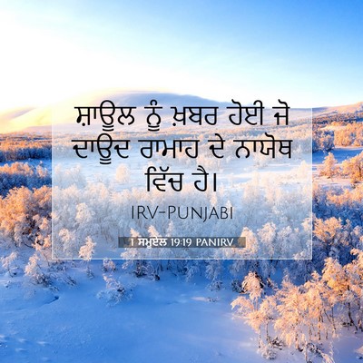 Picture 07 - 1 ਸਮੂਏਲ 19:19 PANIRV - ਸ਼ਾਊਲ ਨੂੰ ਖ਼ਬਰ ਹੋਈ - Bible Verse Picture