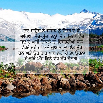Picture 07 - 1 ਸਮੂਏਲ 21:5 PANIRV - ਤਦ ਦਾਊਦ ਨੇ ਜਾਜਕ ਨੂੰ - Bible Verse Picture