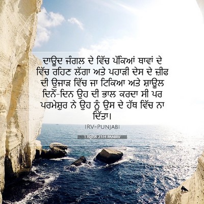 Picture 07 - 1 ਸਮੂਏਲ 23:14 PANIRV - ਦਾਊਦ ਜੰਗਲ ਦੇ ਵਿੱਚ - Bible Verse Picture