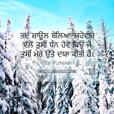 Picture 07 - 1 ਸਮੂਏਲ 23:21 PANIRV - ਤਦ ਸ਼ਾਊਲ ਬੋਲਿਆ, - Bible Verse Picture
